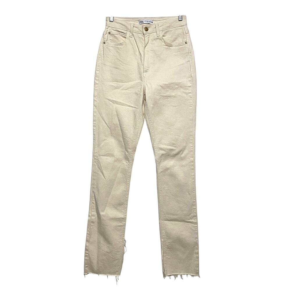 Zara High Rise Women Jeans - Cream